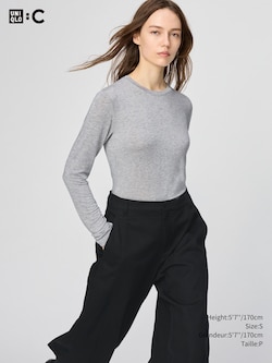 T-SHIRT HEATTECH EN MÉLANGE CACHEMIRE COL ROND EXTRA-CHAUD