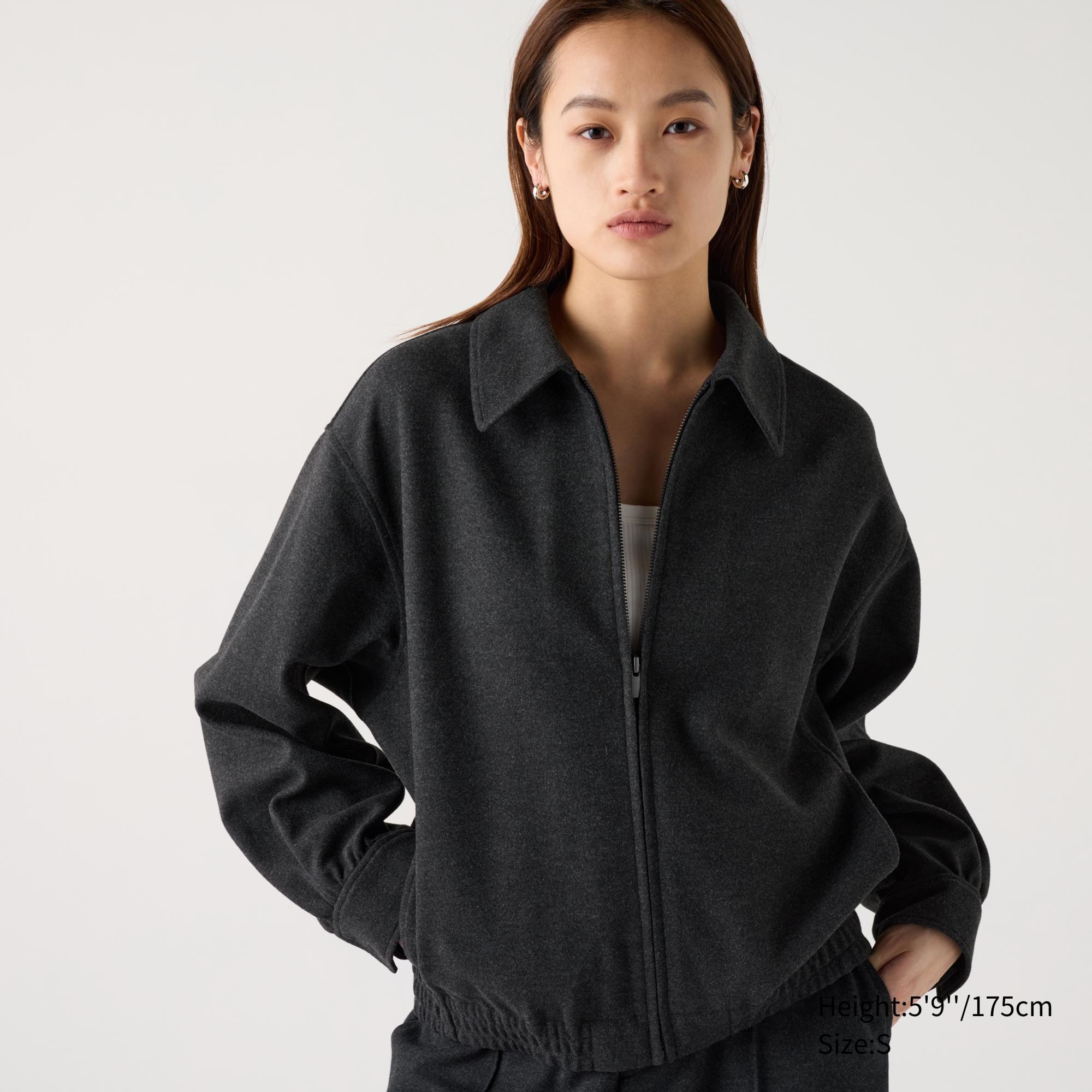 BRUSHED JERSEY OVERSIZED BLOUSON