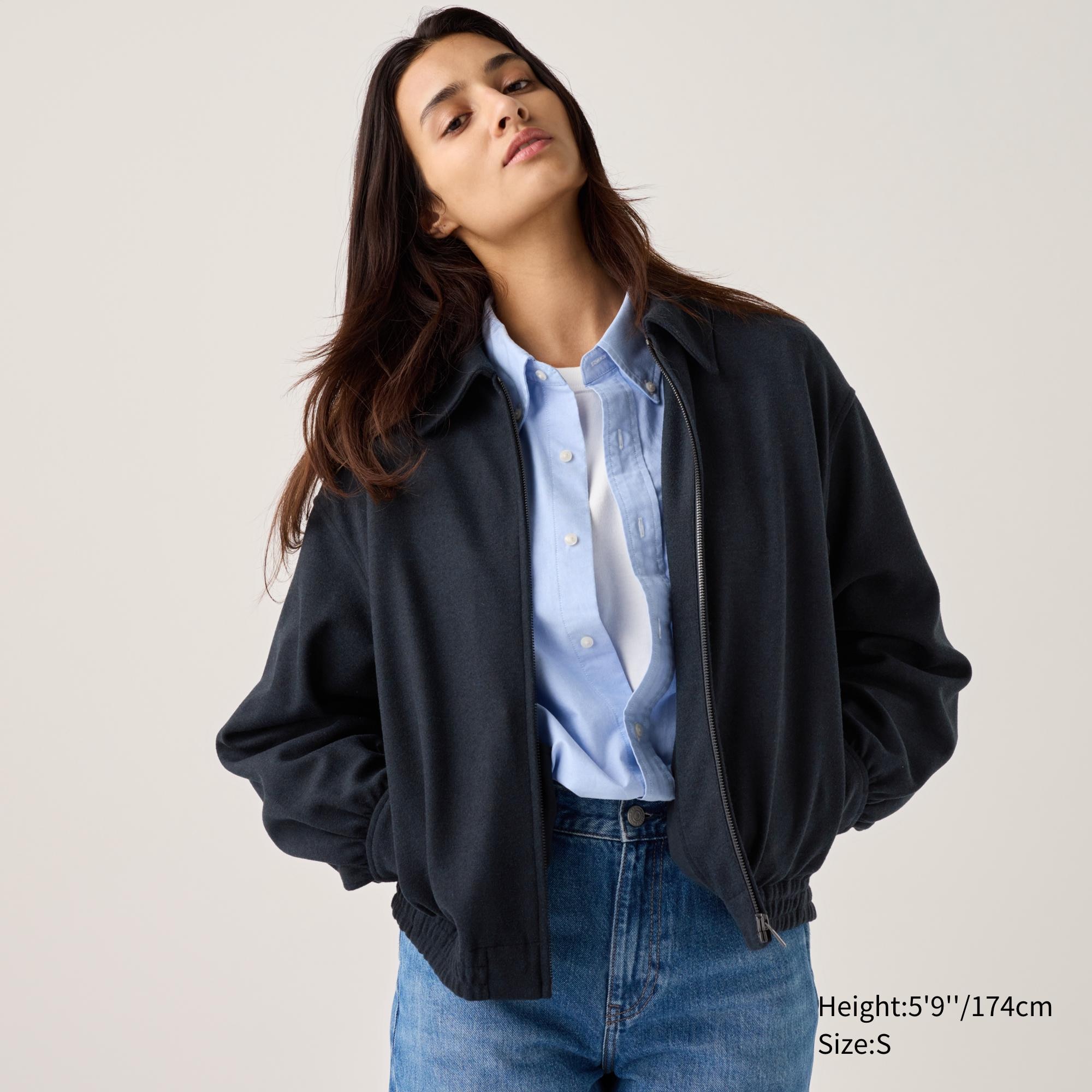 BRUSHED JERSEY OVERSIZED BLOUSON