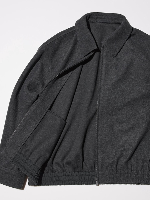BRUSHED JERSEY OVERSIZED BLOUSON