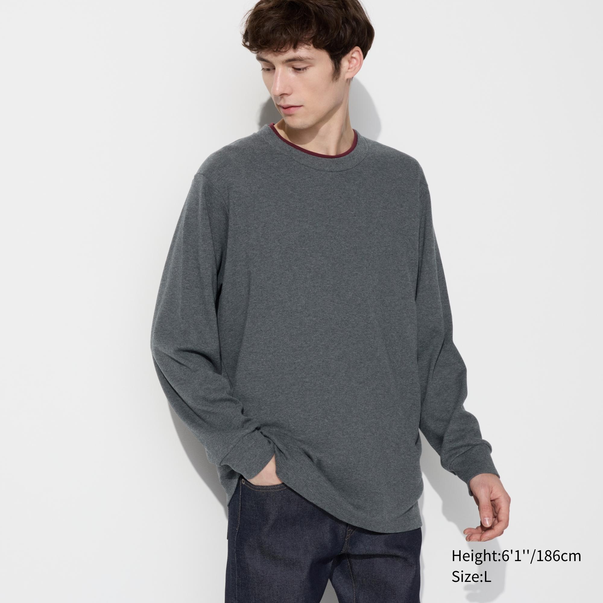 SOFT BRUSHED CREW NECK LONG SLEEVE T-SHIRT