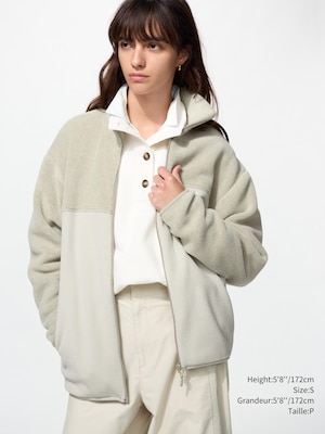 VESTE EN POLAIRE À ZIP INTÉGRAL