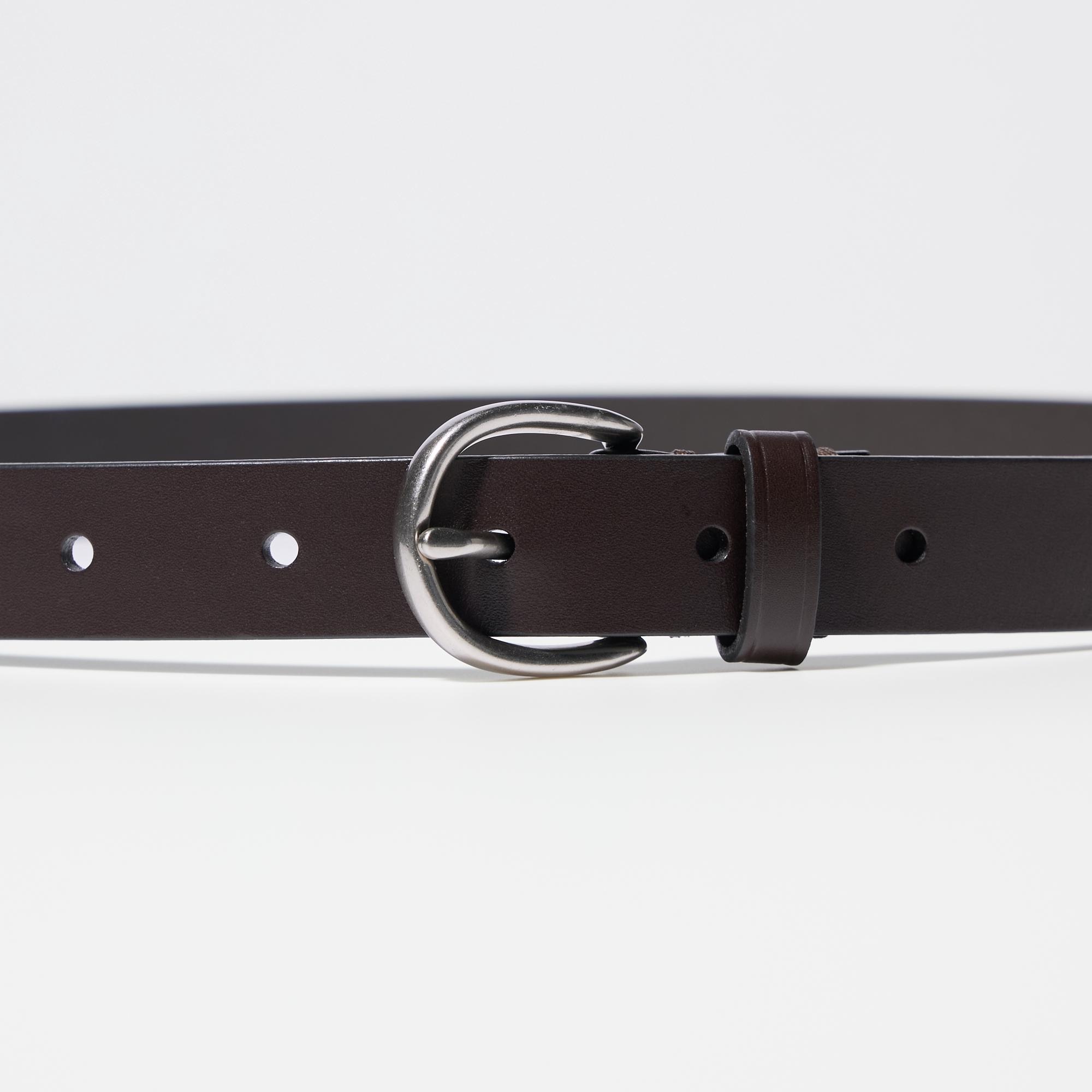 ITALIAN LEATHER OILED NARROW BELT