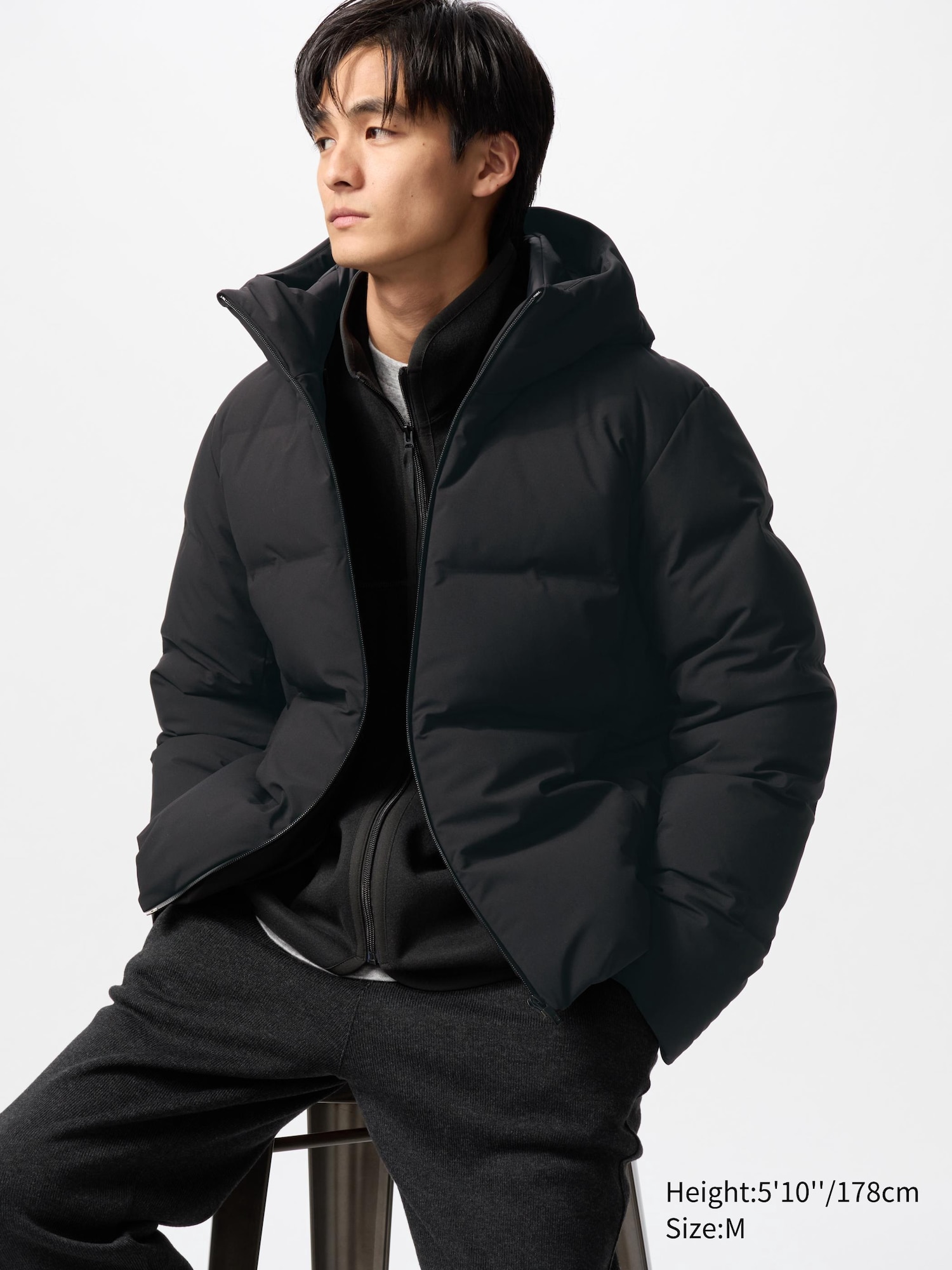 SEAMLESS DOWN PARKA Black L