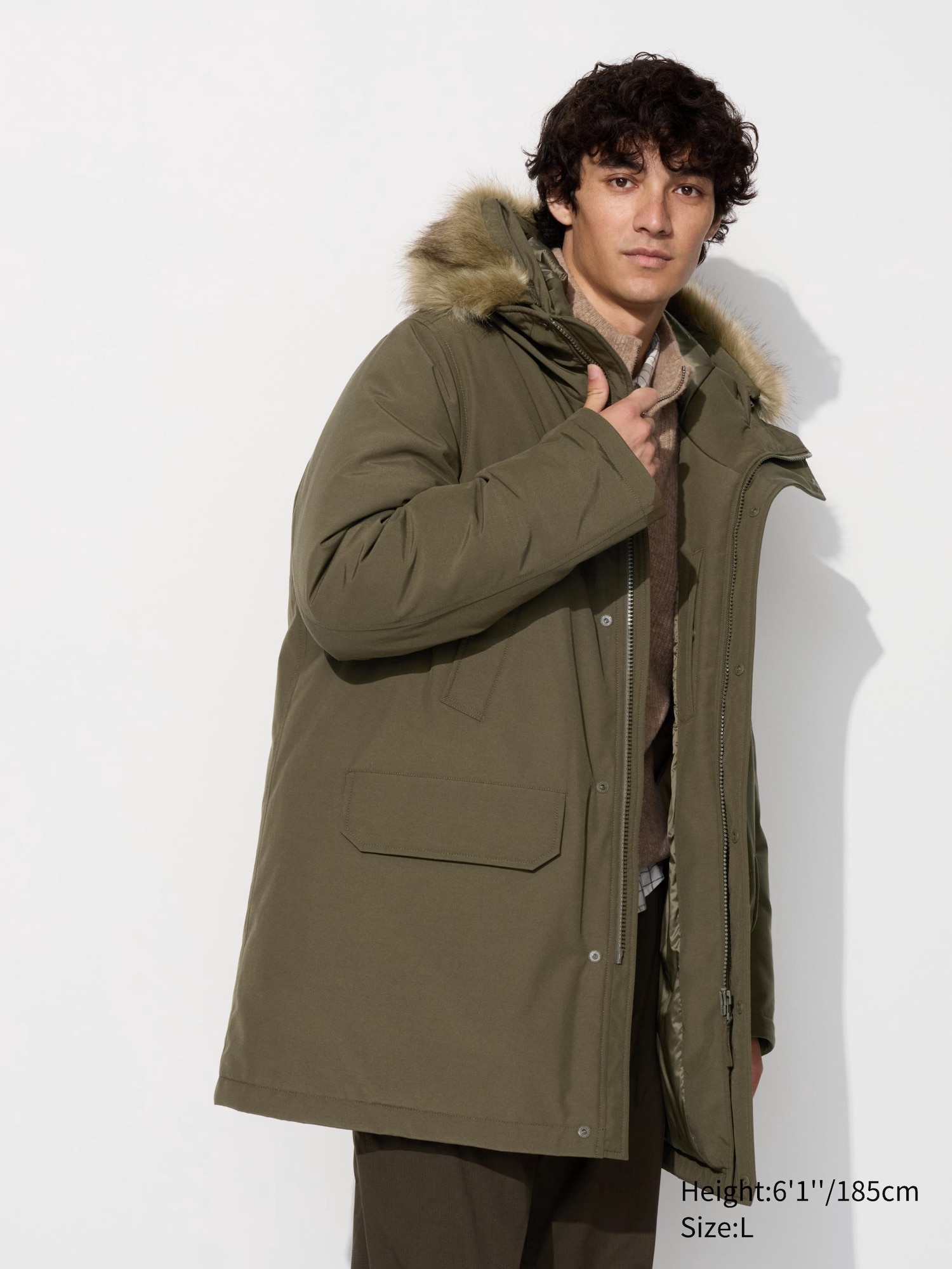 Men ultra warm down coat uniqlo hotsell