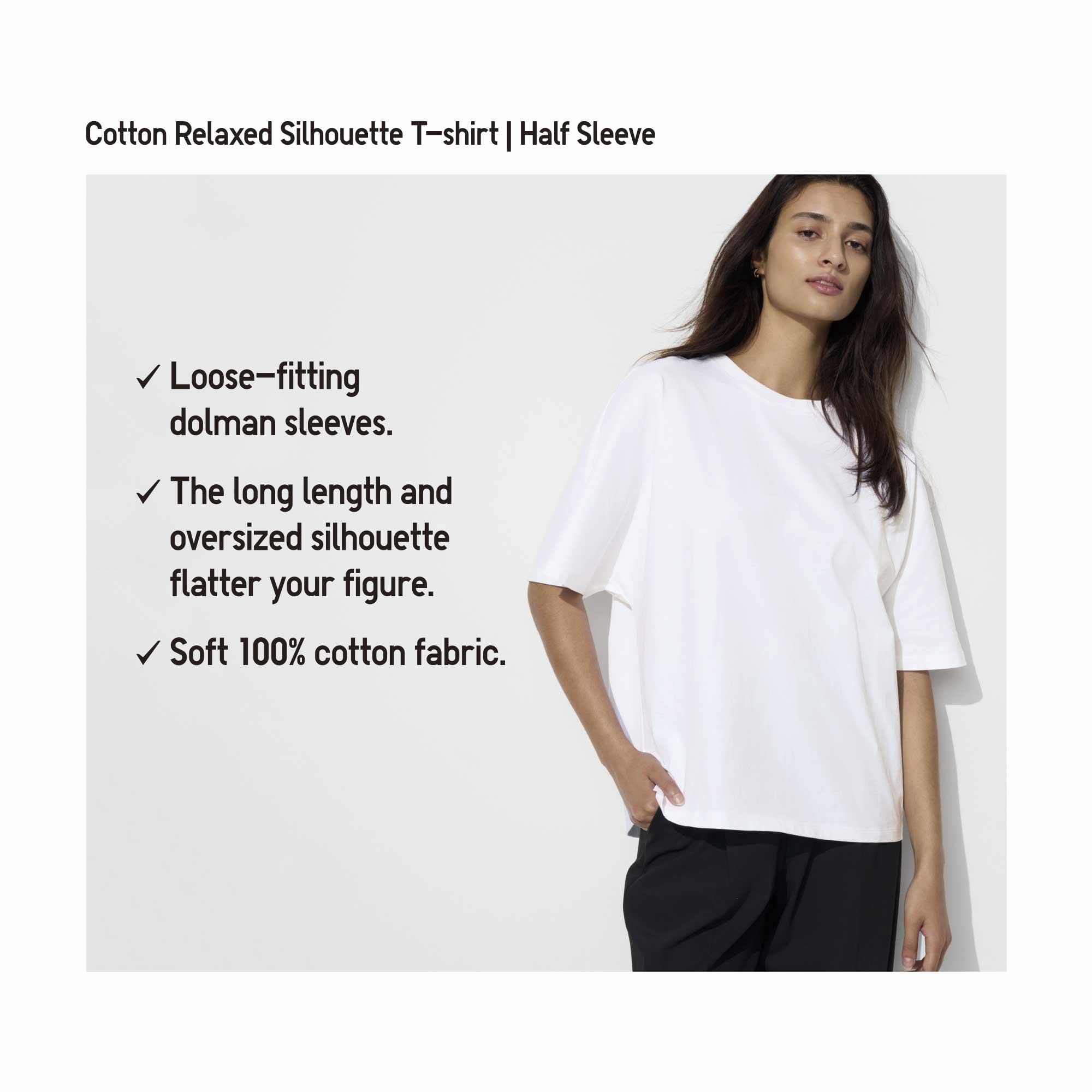 COTTON RELAXED SILHOUETTE HALF SLEEVE T