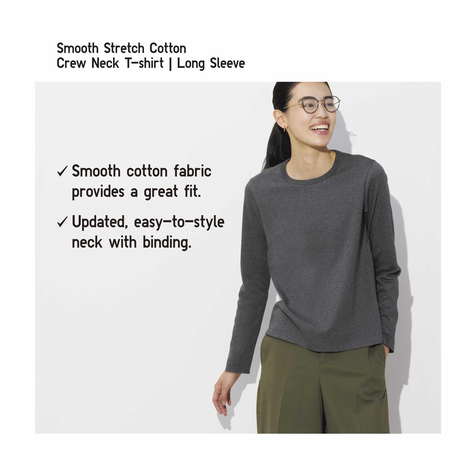 SMOOTH STRETCH COTTON CREW NECK T-SHIRT