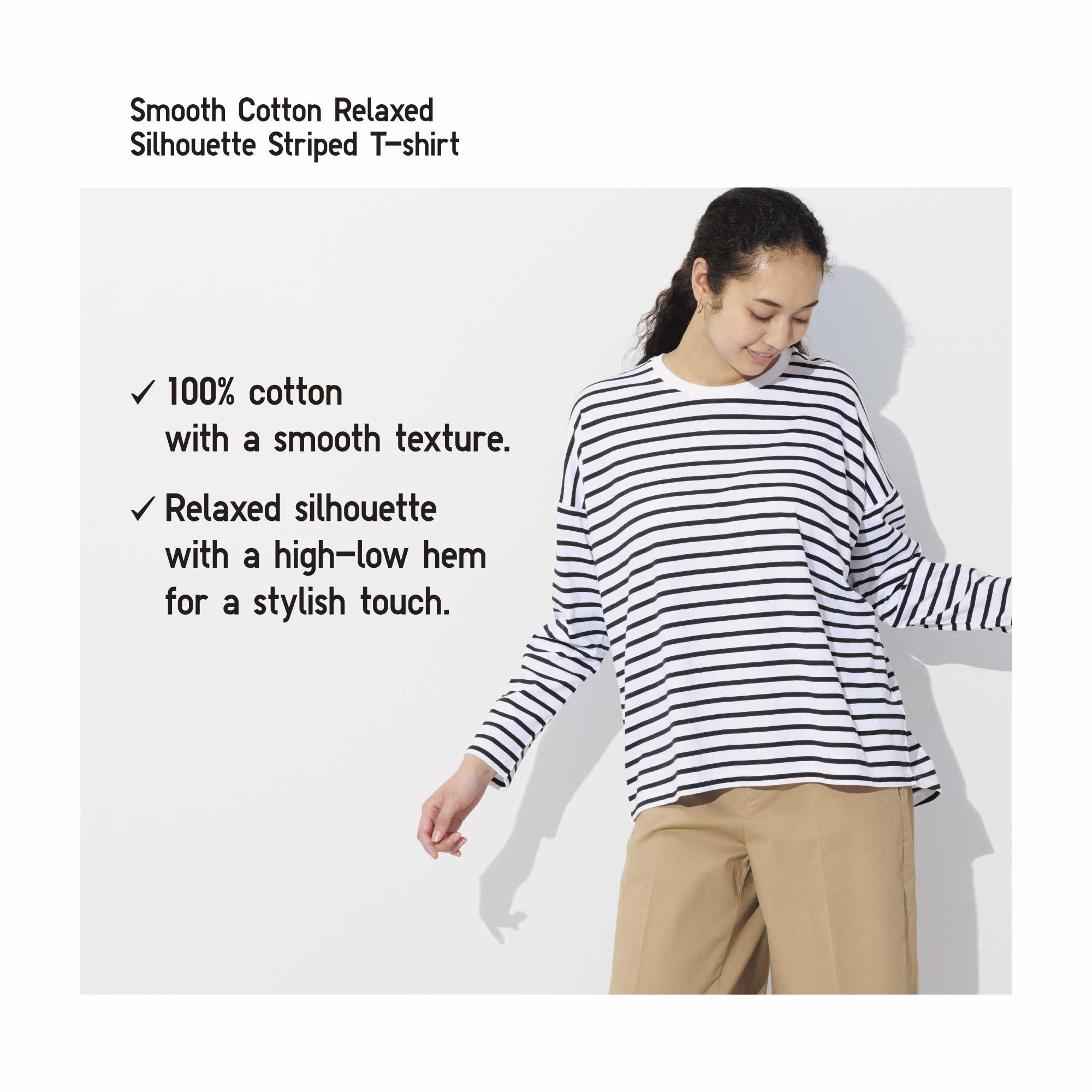 SMOOTH COTTON OVERSIZED T-SHIRT | LONG SLEEVE