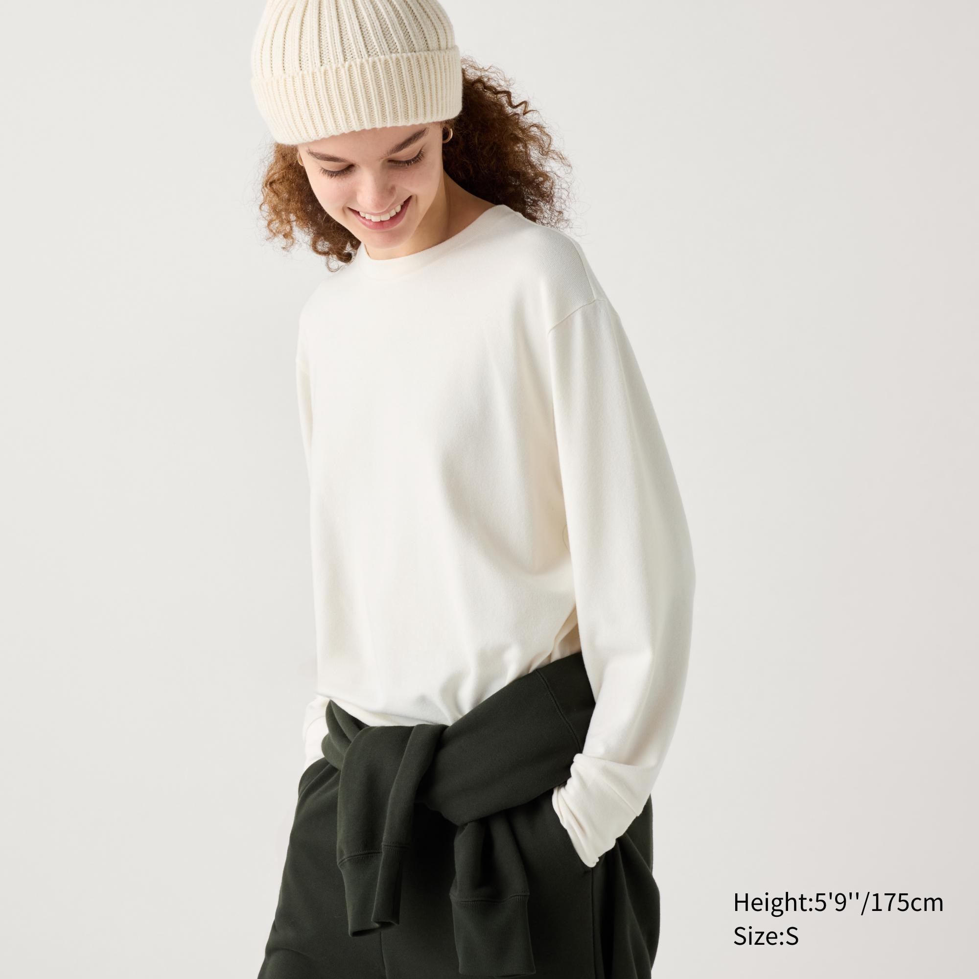 SOFT KNITTED FLEECE CREW NECK T-SHIRT