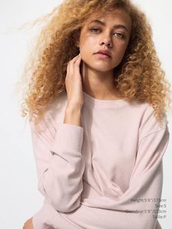 SOFT KNITTED FLEECE CREW NECK T-SHIRT
