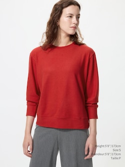 T-SHIRT TRICOTÉ EN POLAIRE DOUX COL ROND