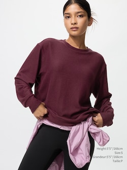 SOFT KNITTED FLEECE CREW NECK T-SHIRT