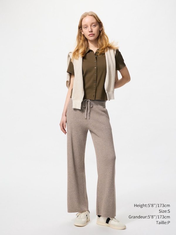 WASHABLE KNIT RIBBED PANTS