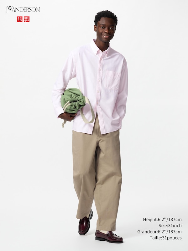PLEATED WIDE CHINO PANTS