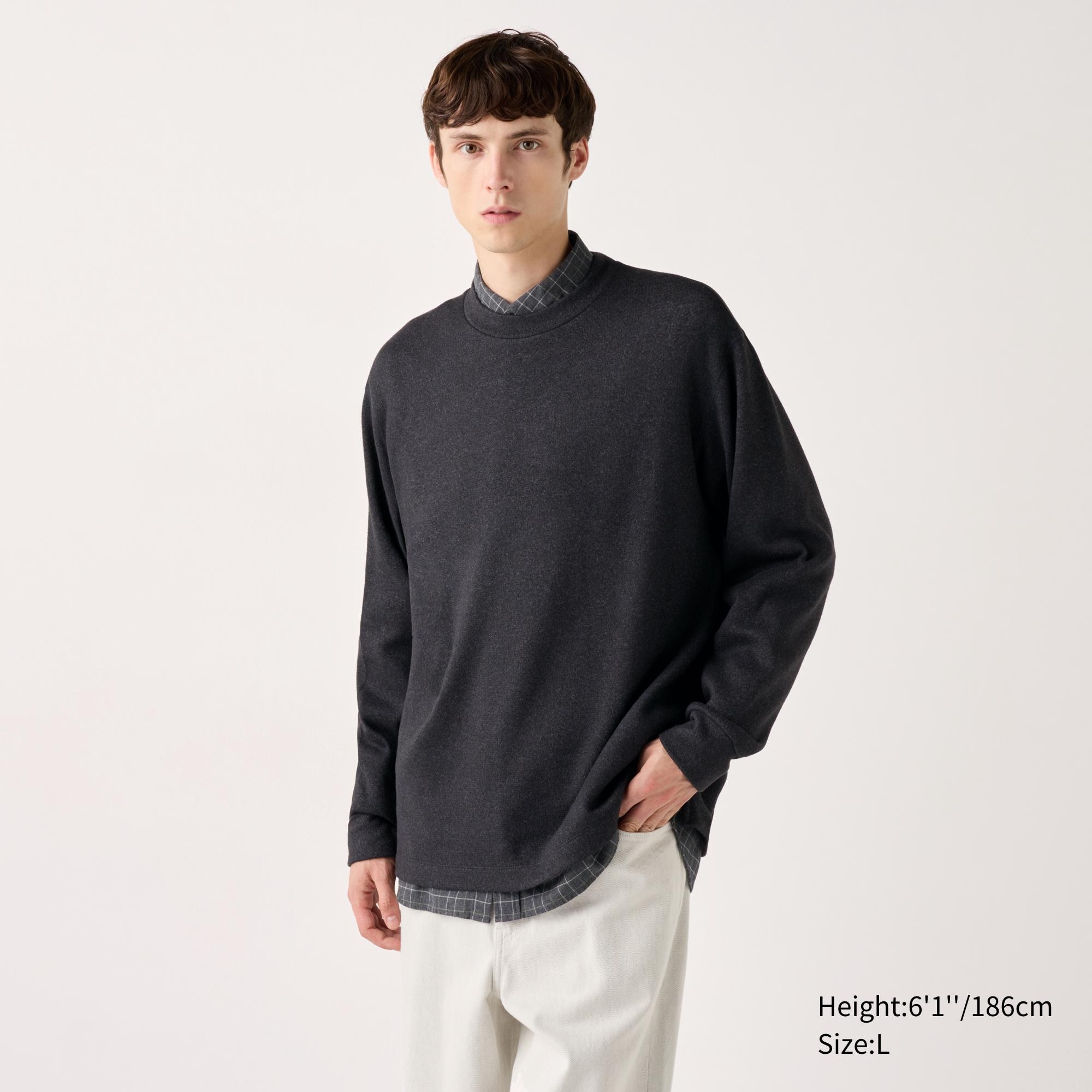 SOFT KNITTED FLEECE CREW NECK T-SHIRT