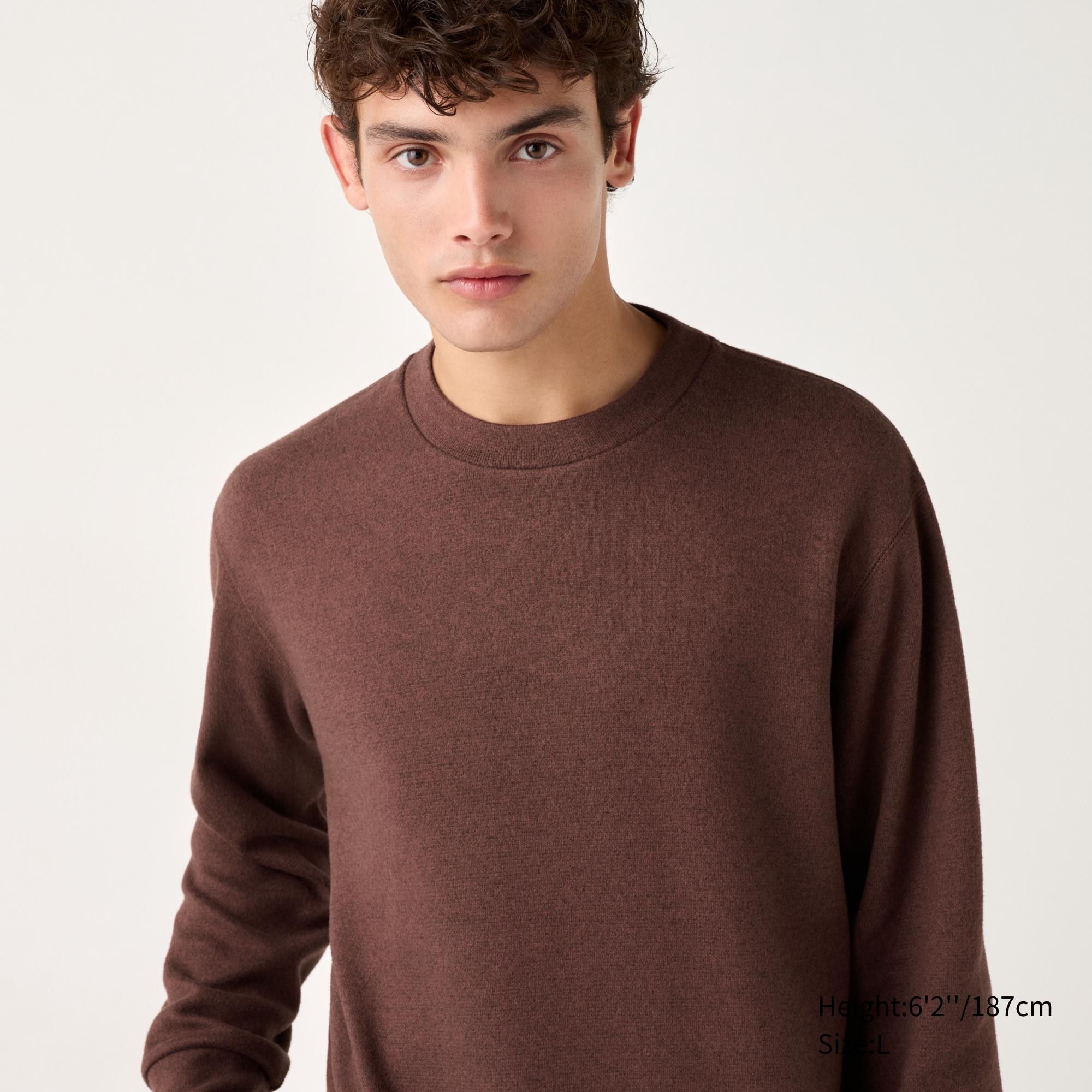 SOFT KNITTED FLEECE CREW NECK T-SHIRT