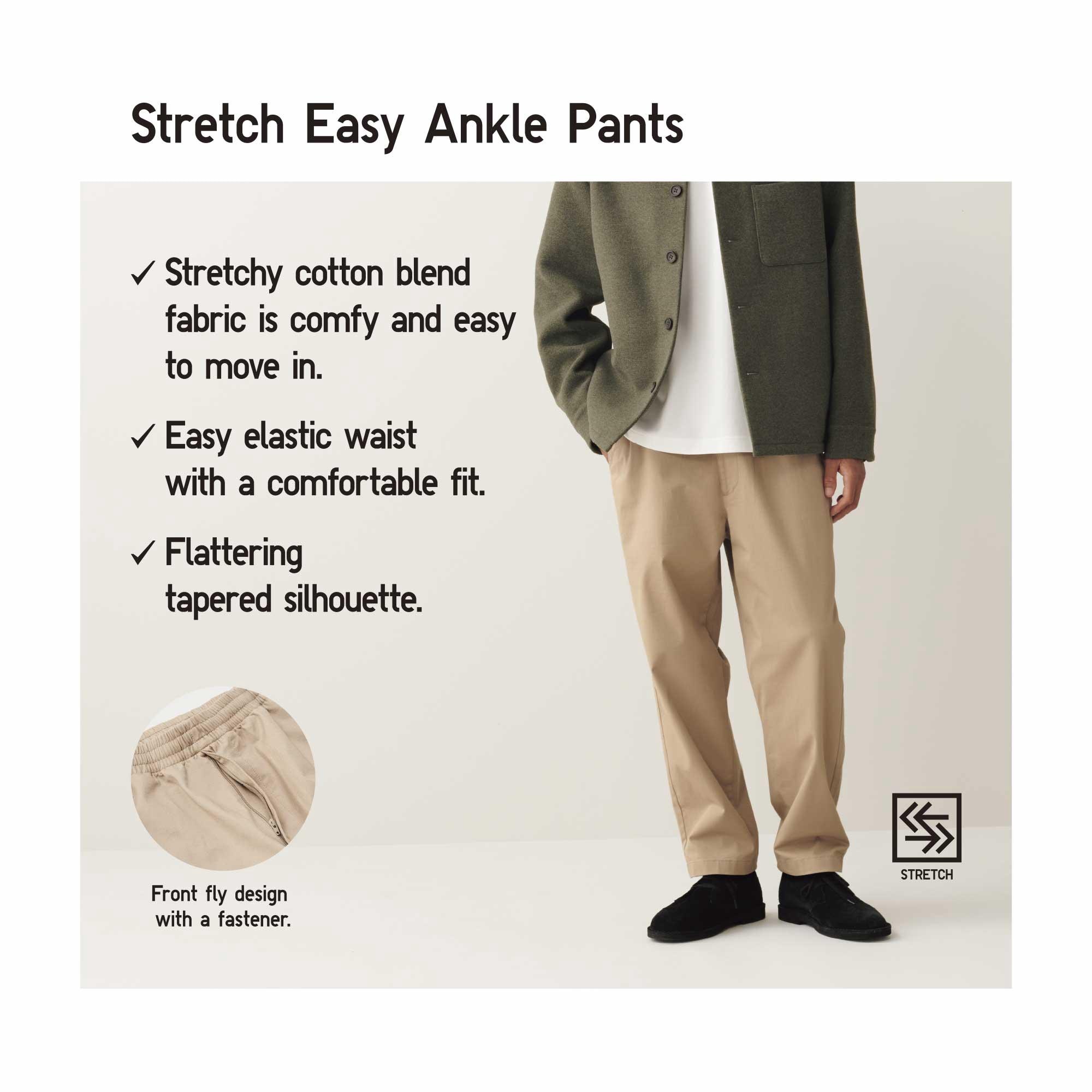 STRETCH EASY DENIM ANKLE PANTS