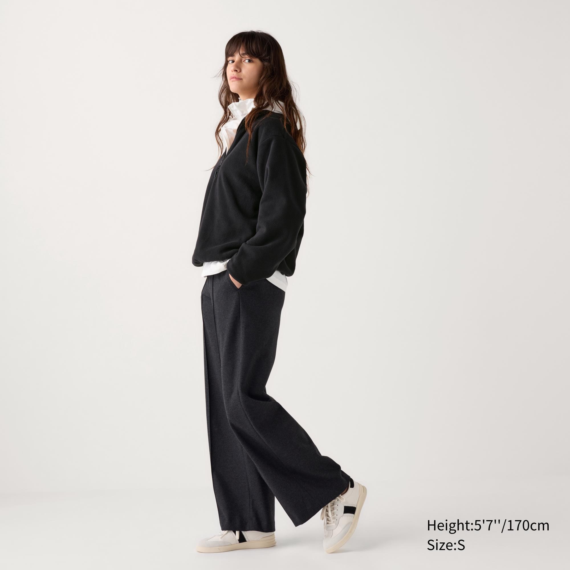 BRUSHED JERSEY WIDE PANTS