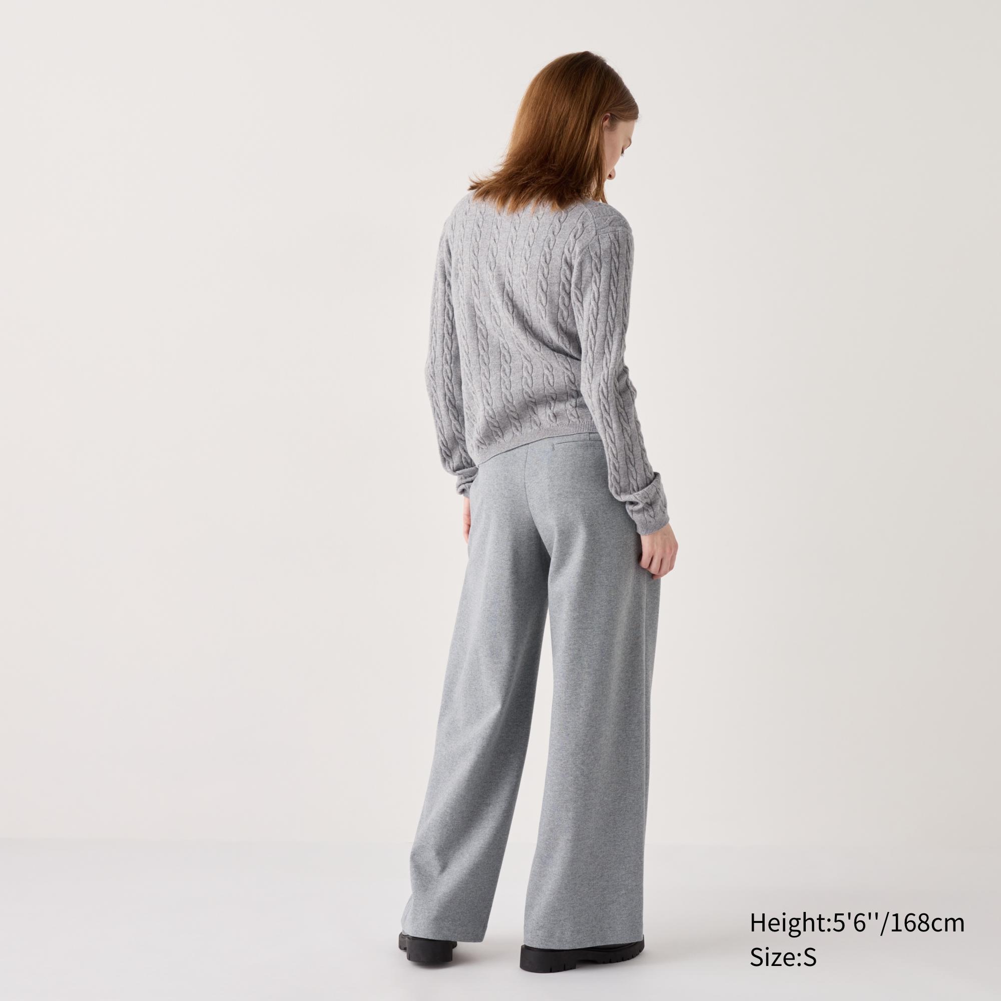 BRUSHED JERSEY WIDE PANTS