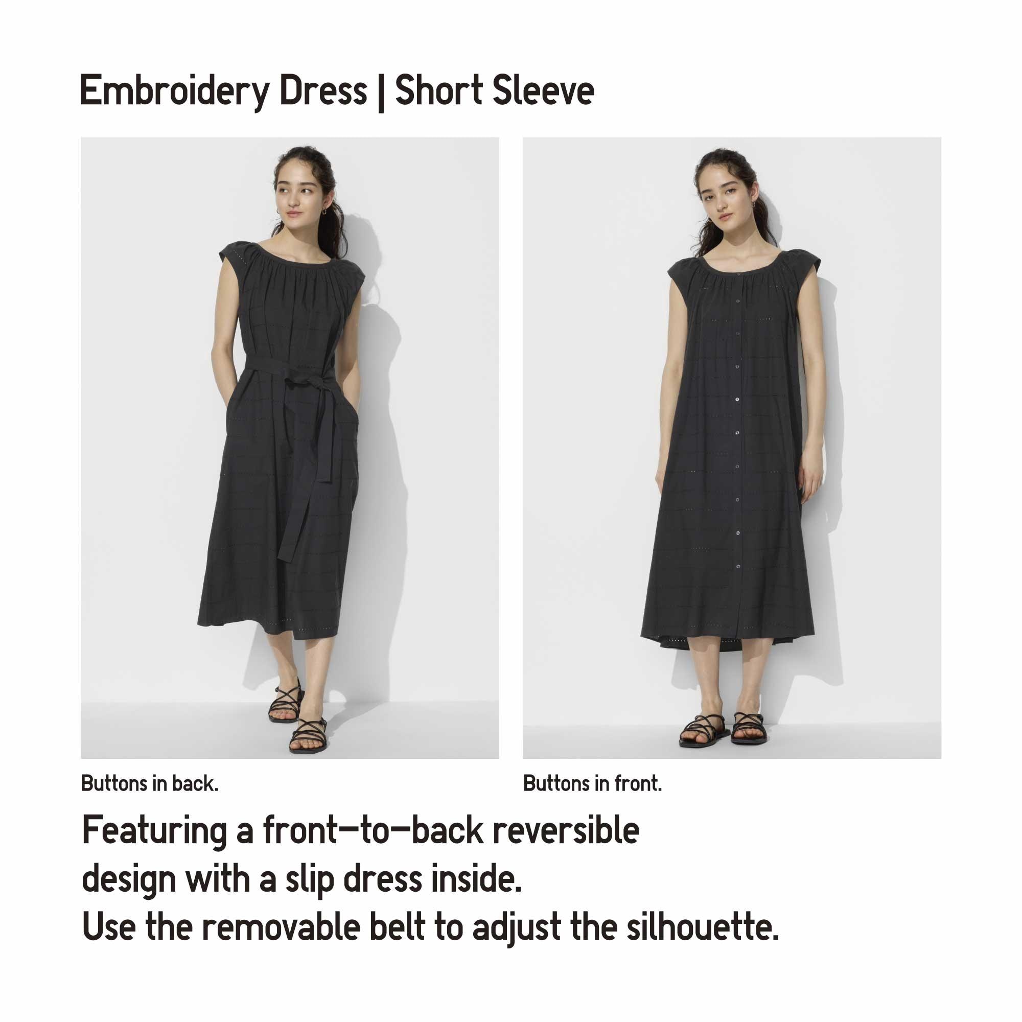 EMBROIDERY DRESS /SHORT SLEEVE