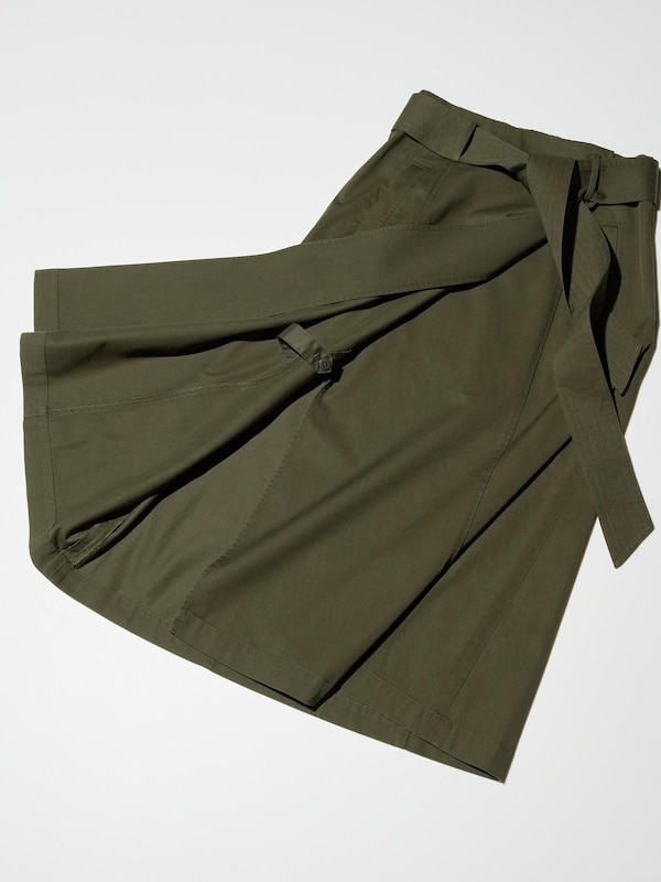 BELTED FLARED SKIRT