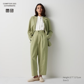 UHUYA Womens Casual Pants High Elastic Waisted Trousers Loose Baggy Pocket  Pants Fashion Playsuit Overalls Cotton and Linen Pants Mint Green M US:6 