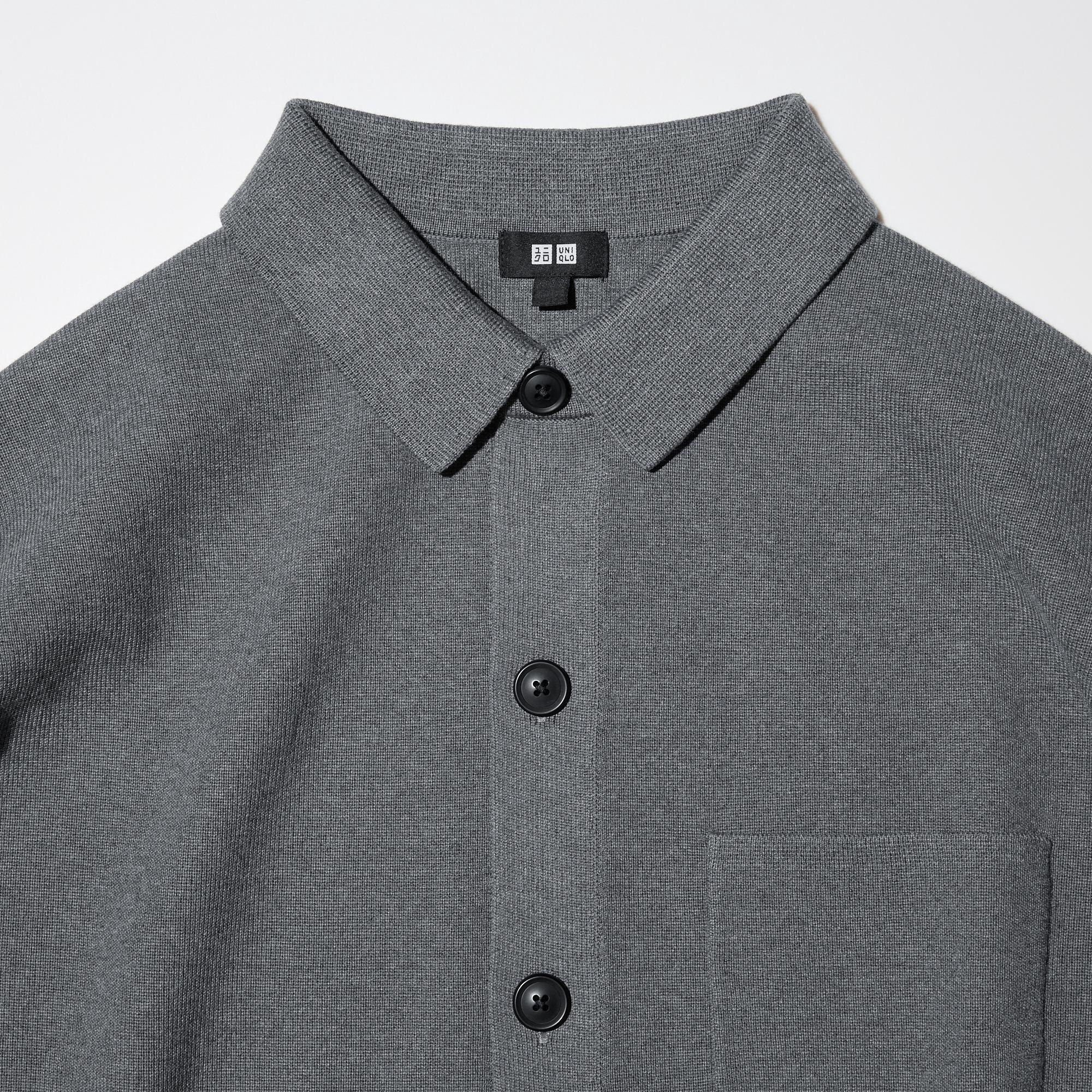 MILANO RIBBED SHIRT COLLAR CARDIGAN