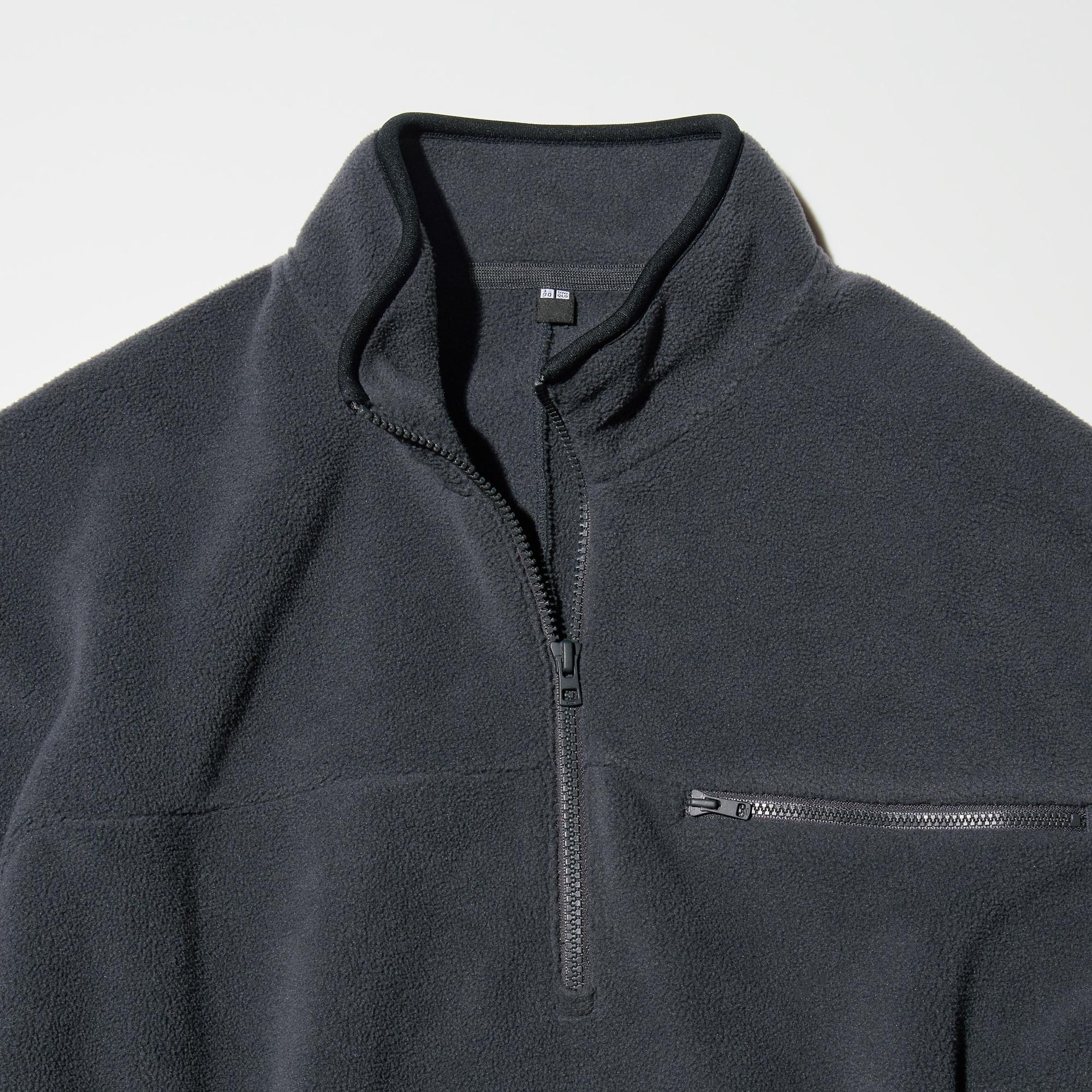 FLEECE OVERSIZED HALF-ZIP JACKET