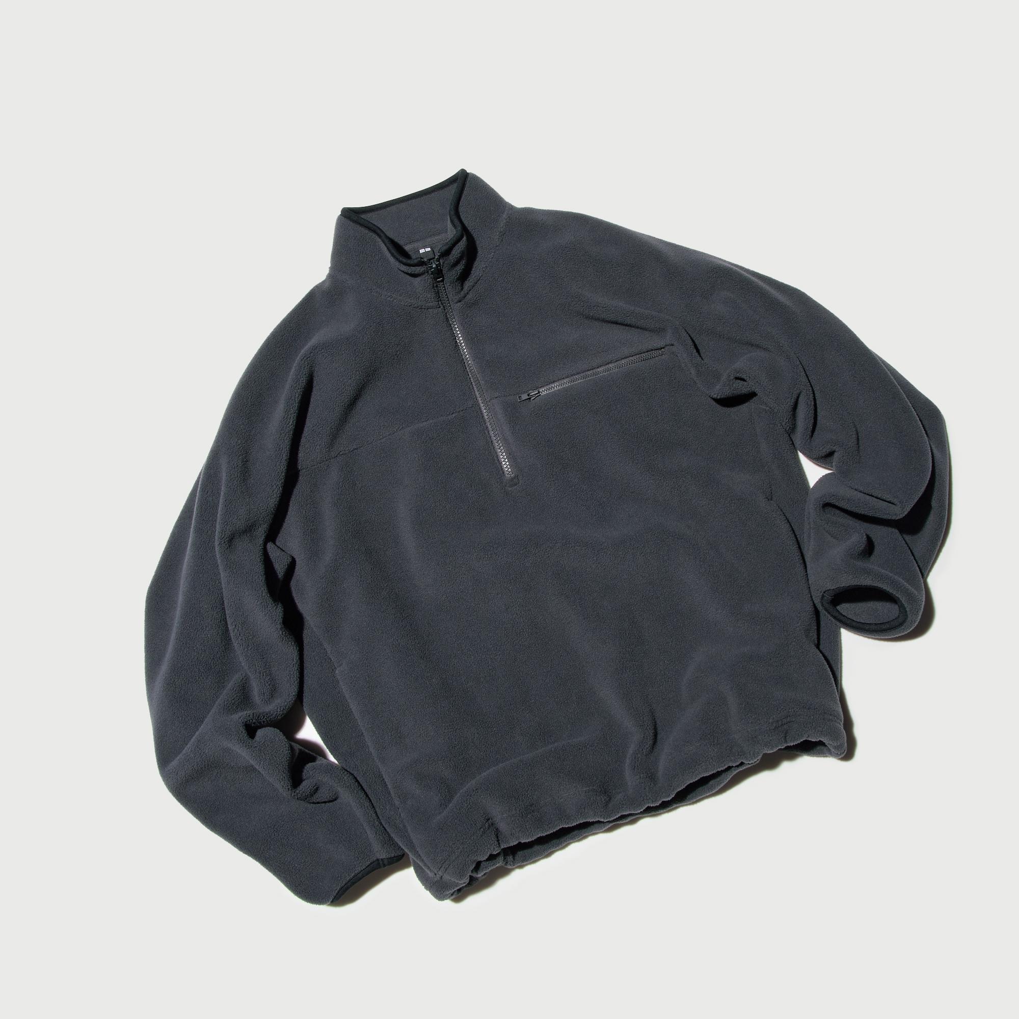 FLEECE OVERSIZED HALF-ZIP JACKET