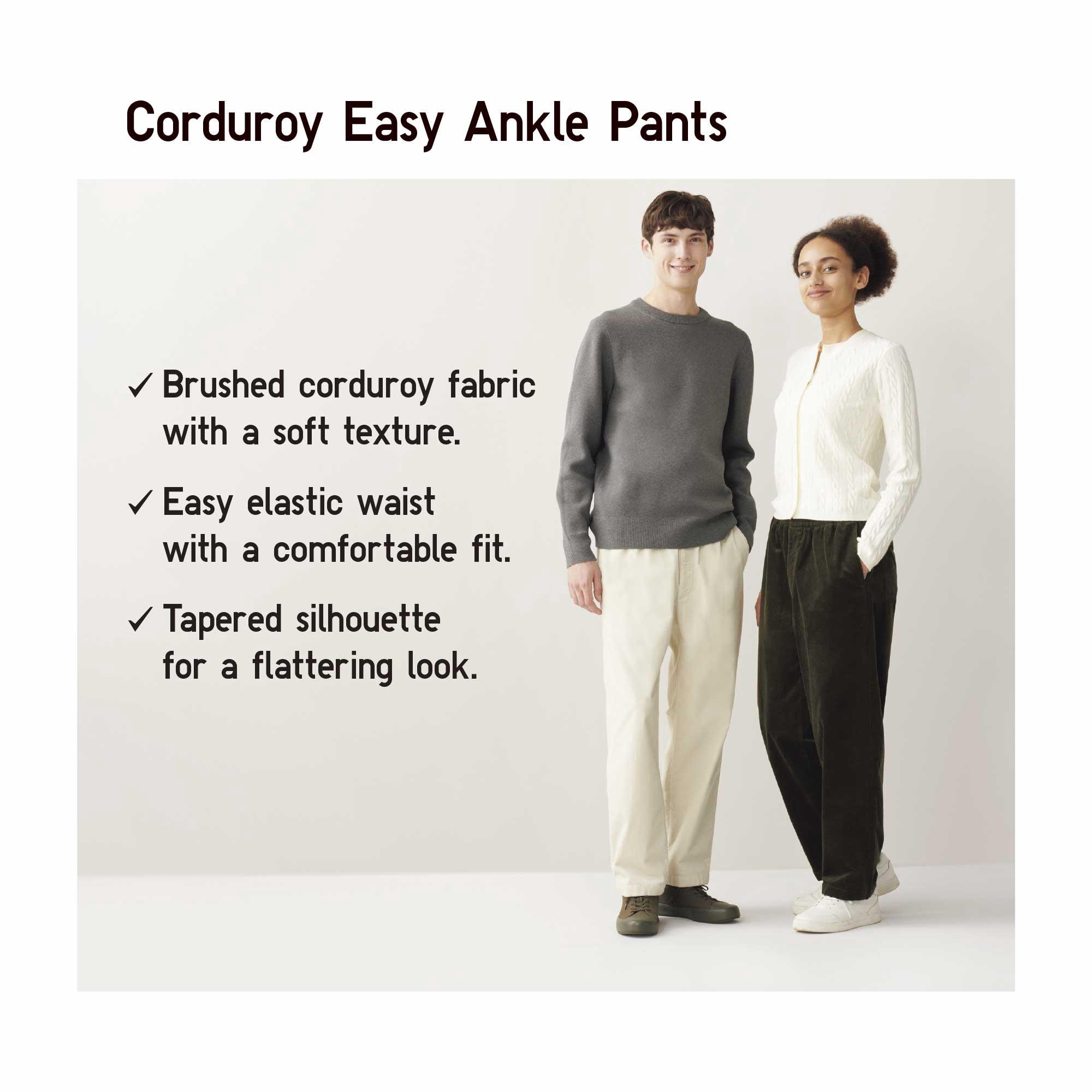 CORDUROY EASY ANKLE PANTS