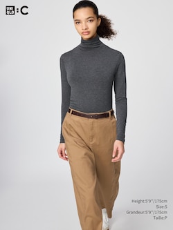 HEATTECH EXTRA WARM CASHMERE BLEND TURTLENECK T-SHIRT