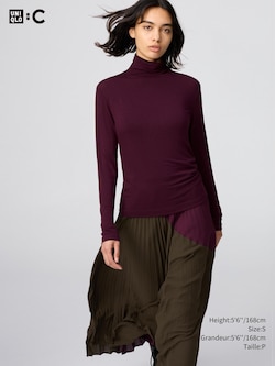 T-SHIRT HEATTECH EN MÉLANGE CACHEMIRE COL ROULÉ EXTRA-CHAUD