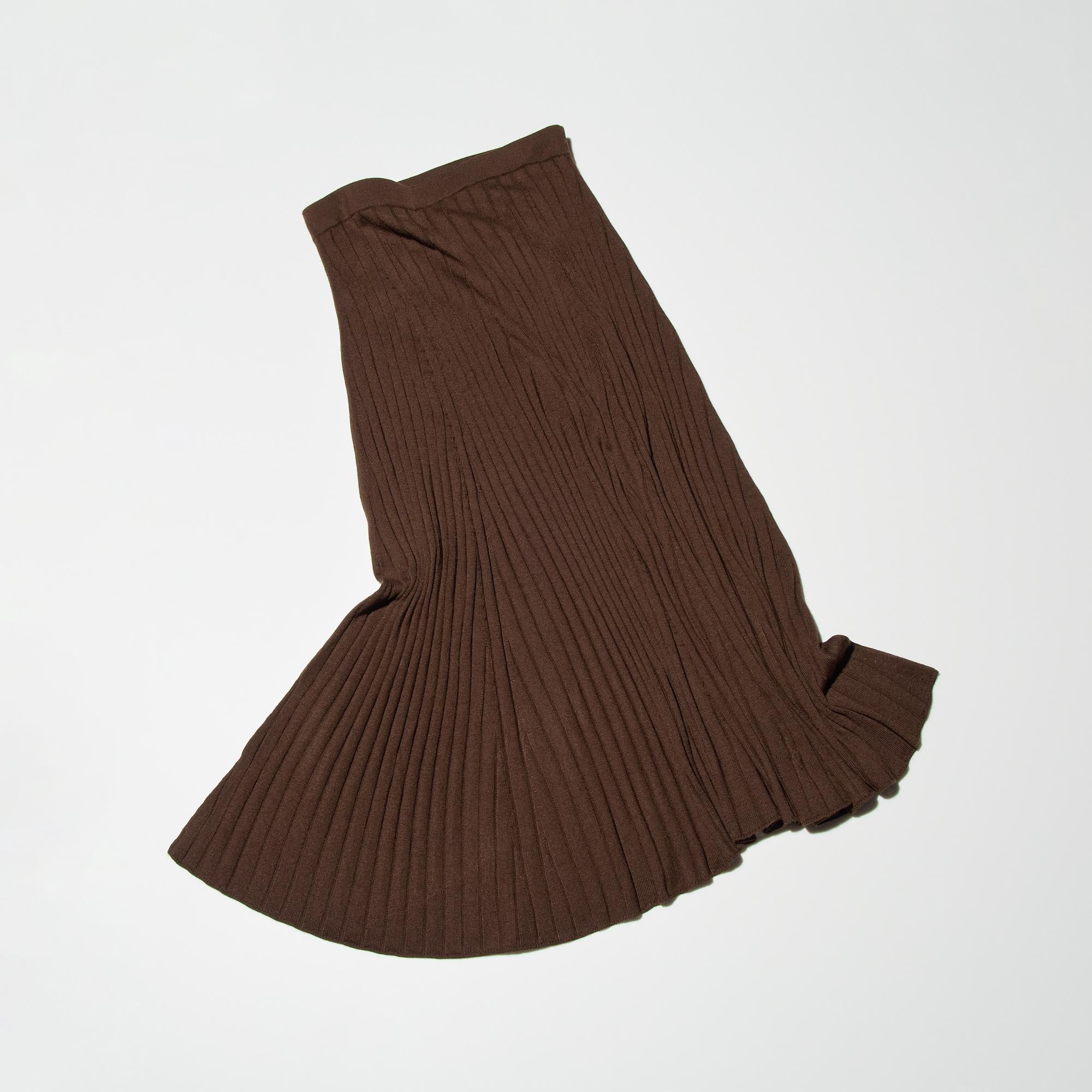 MERINO BLEND RIBBED SKIRT