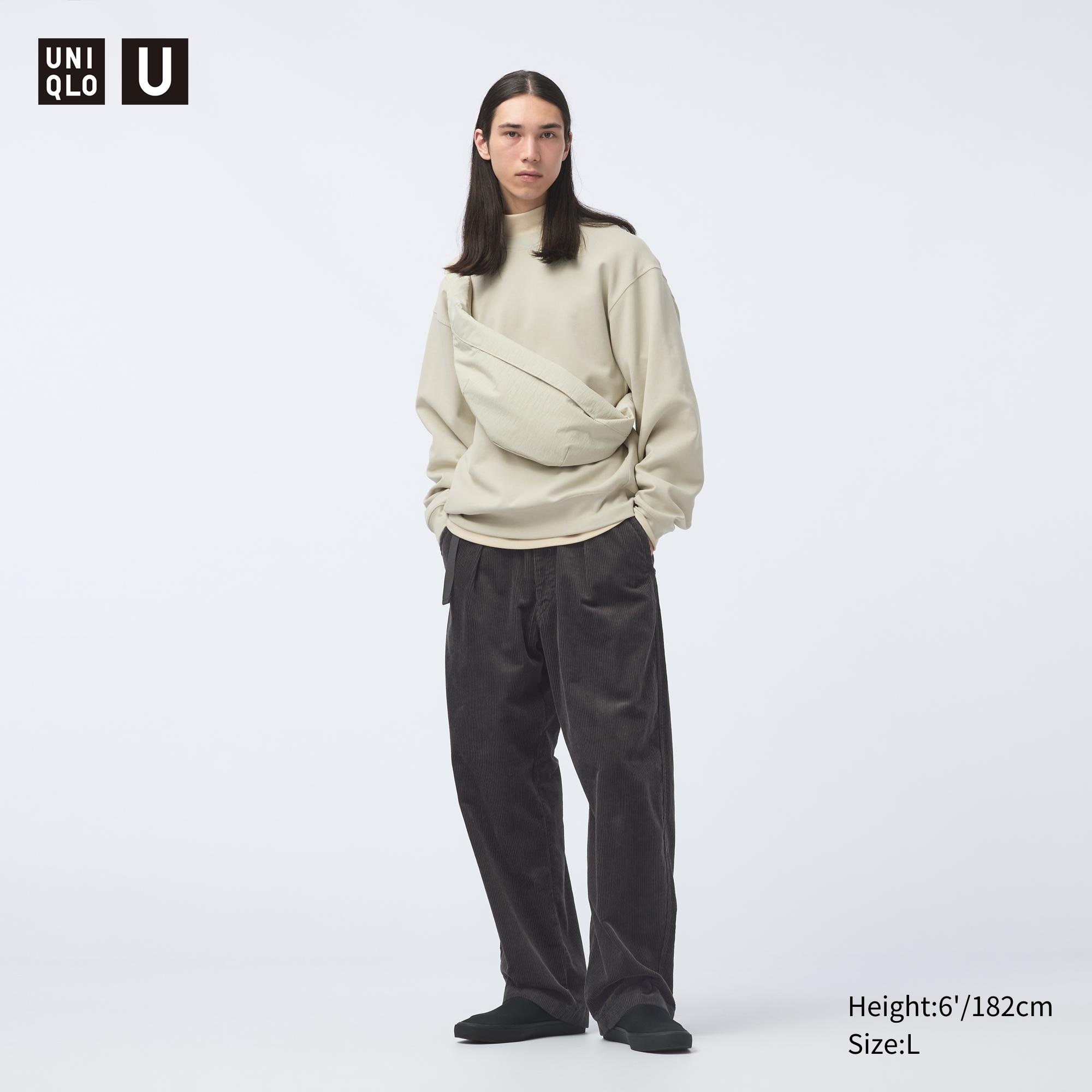 CORDUROY WIDE PLEATED PANTS