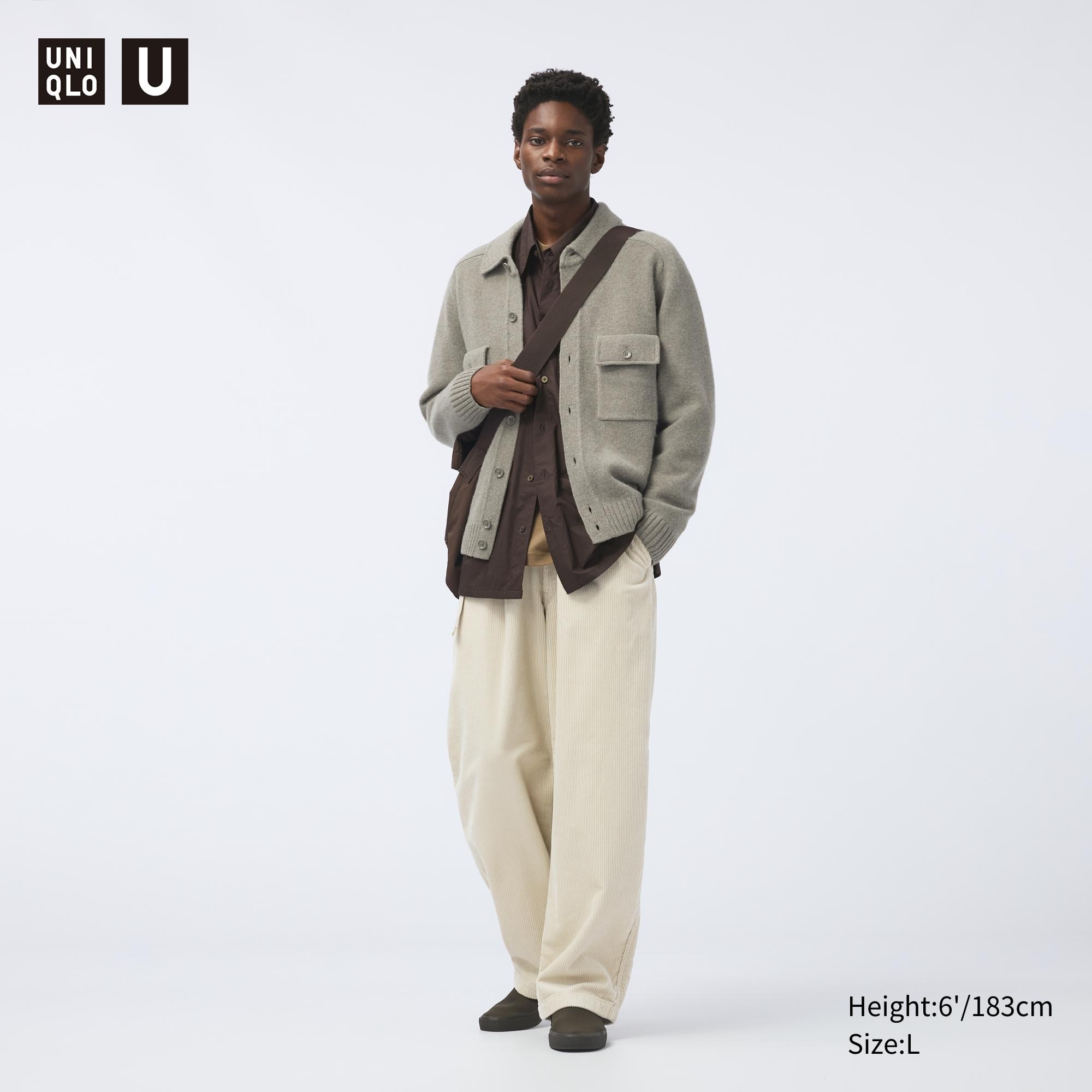 CORDUROY WIDE PLEATED PANTS