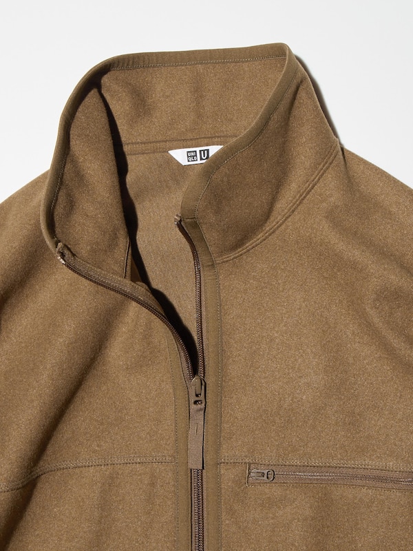 Brushed Jersey Zip Up Blouson