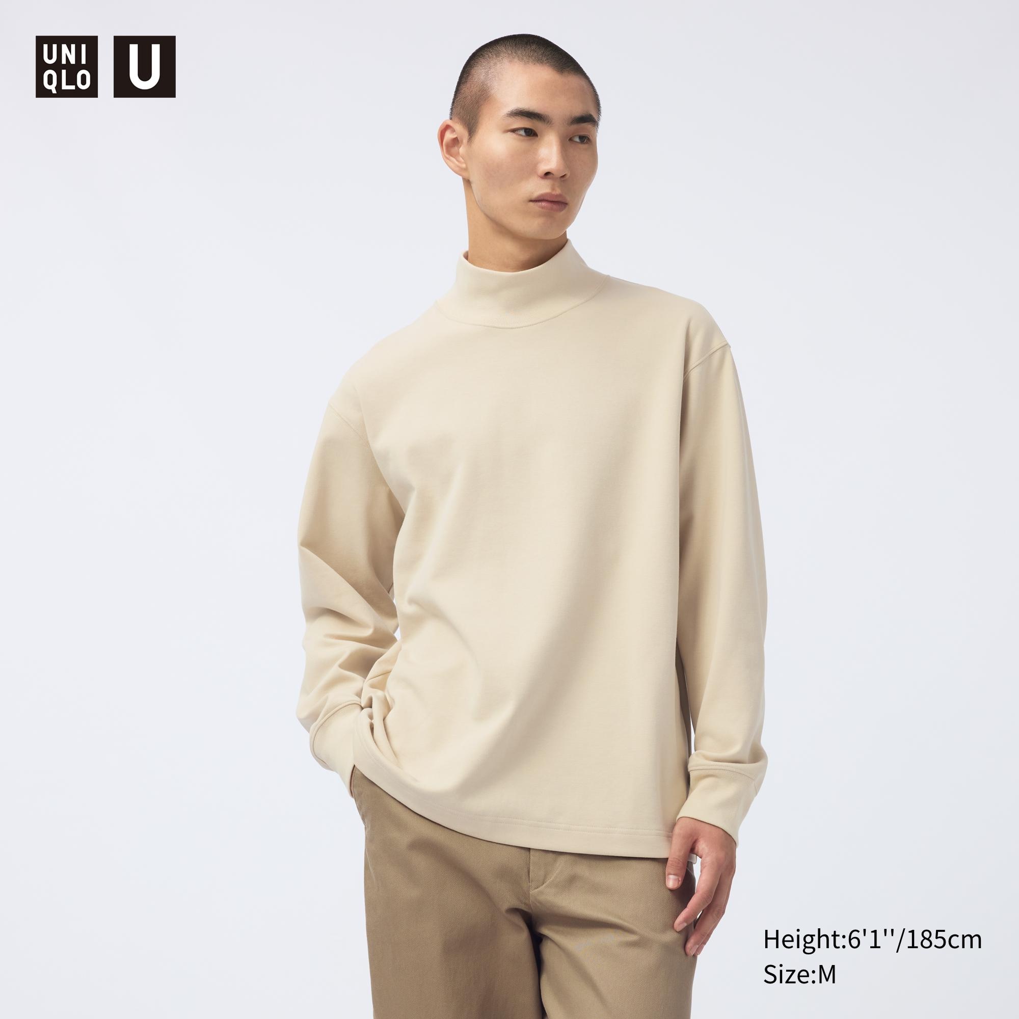 SOFT BRUSHED MOCK NECK T-SHIRT | LONG SLEEVE