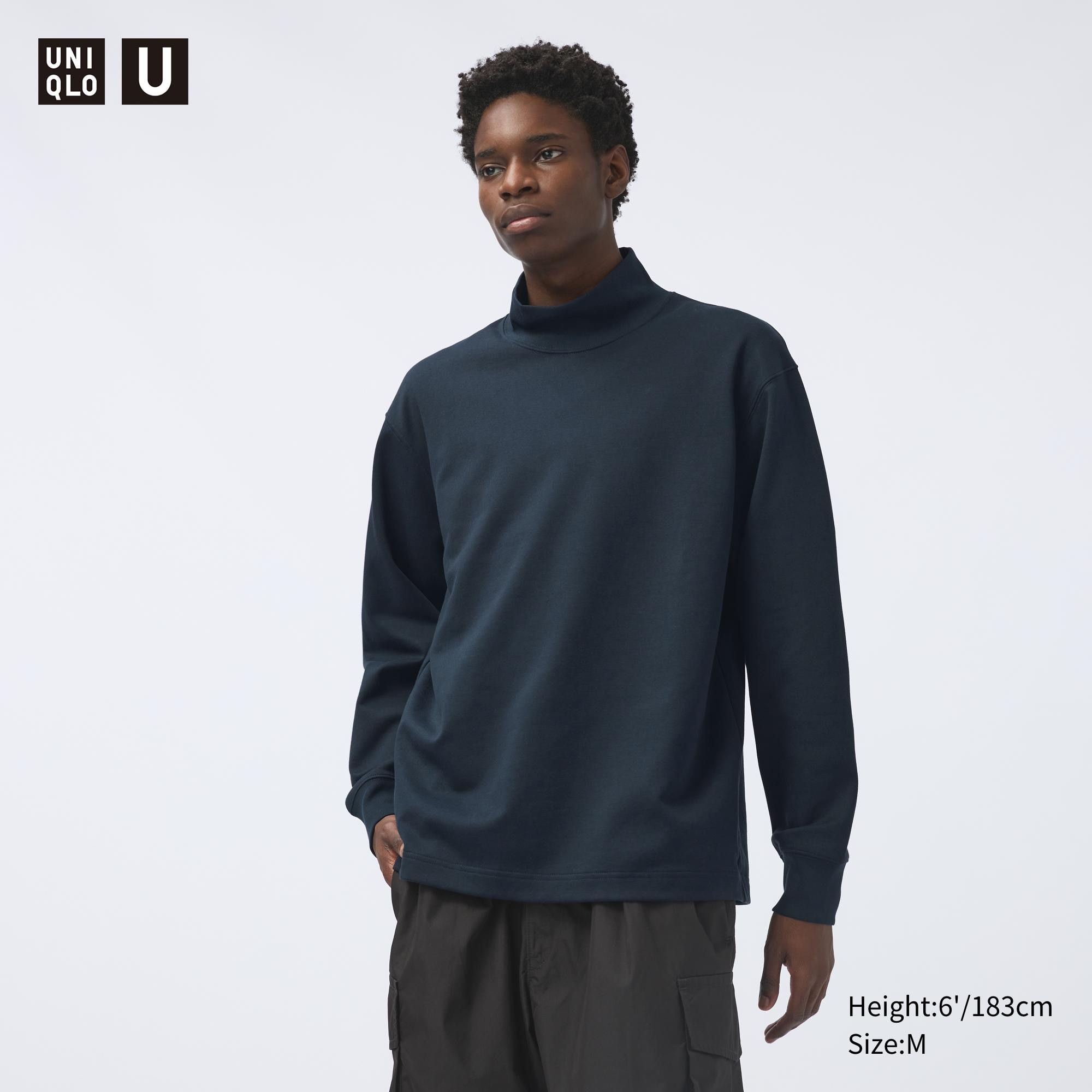 SOFT BRUSHED MOCK NECK T-SHIRT | LONG SLEEVE