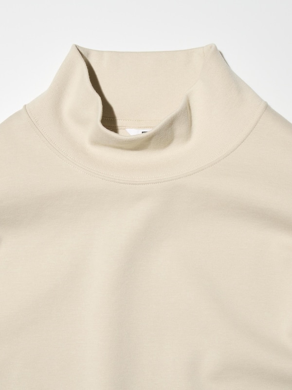 SOFT BRUSHED MOCK NECK T-SHIRT