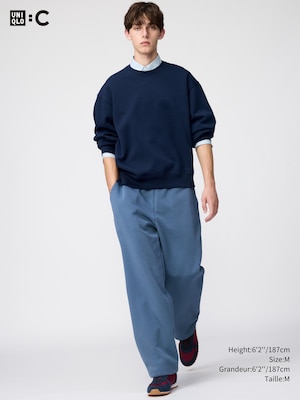 Pantalon ample en coton ouaté