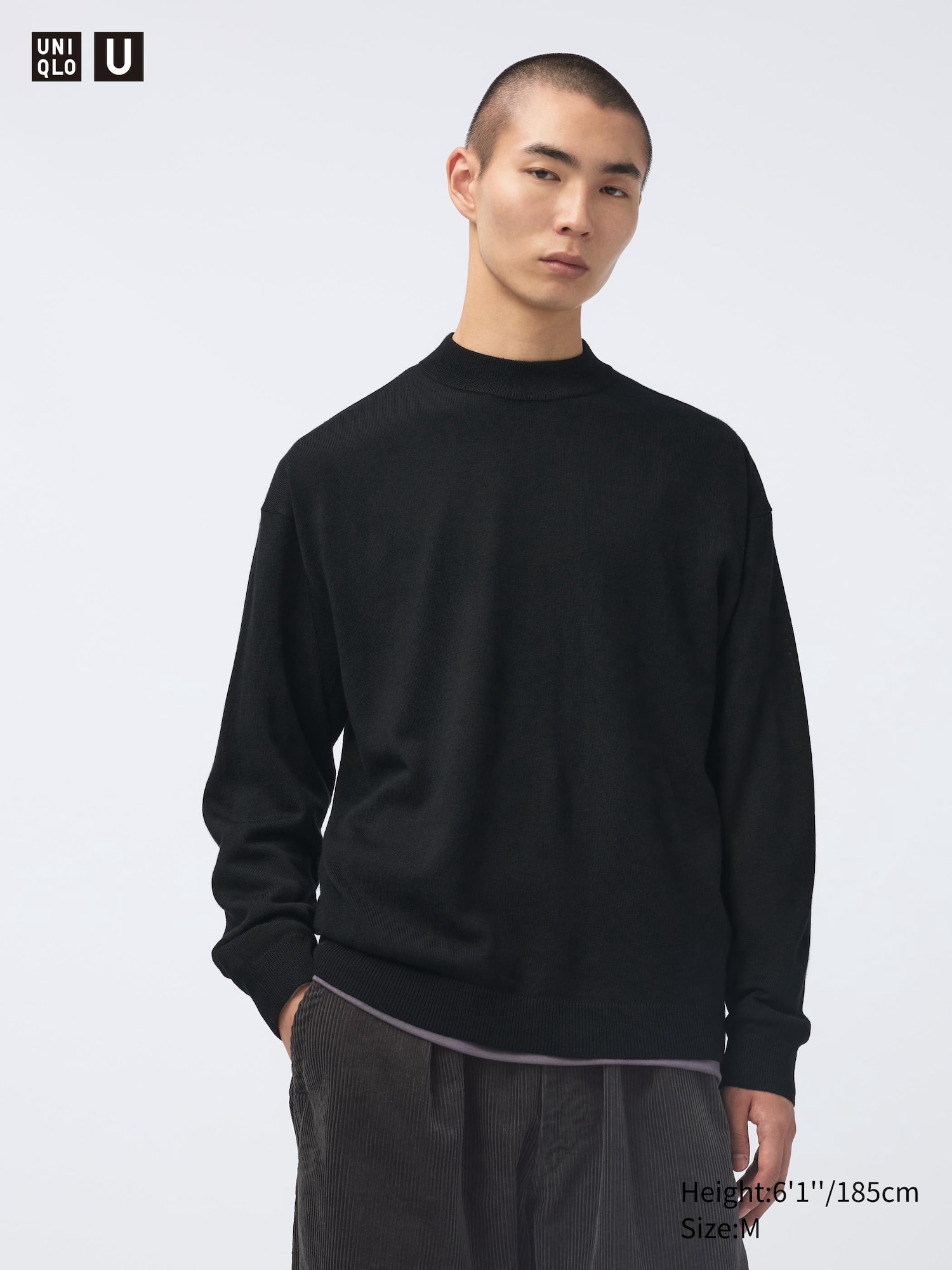 Mock crew neck sweater best sale