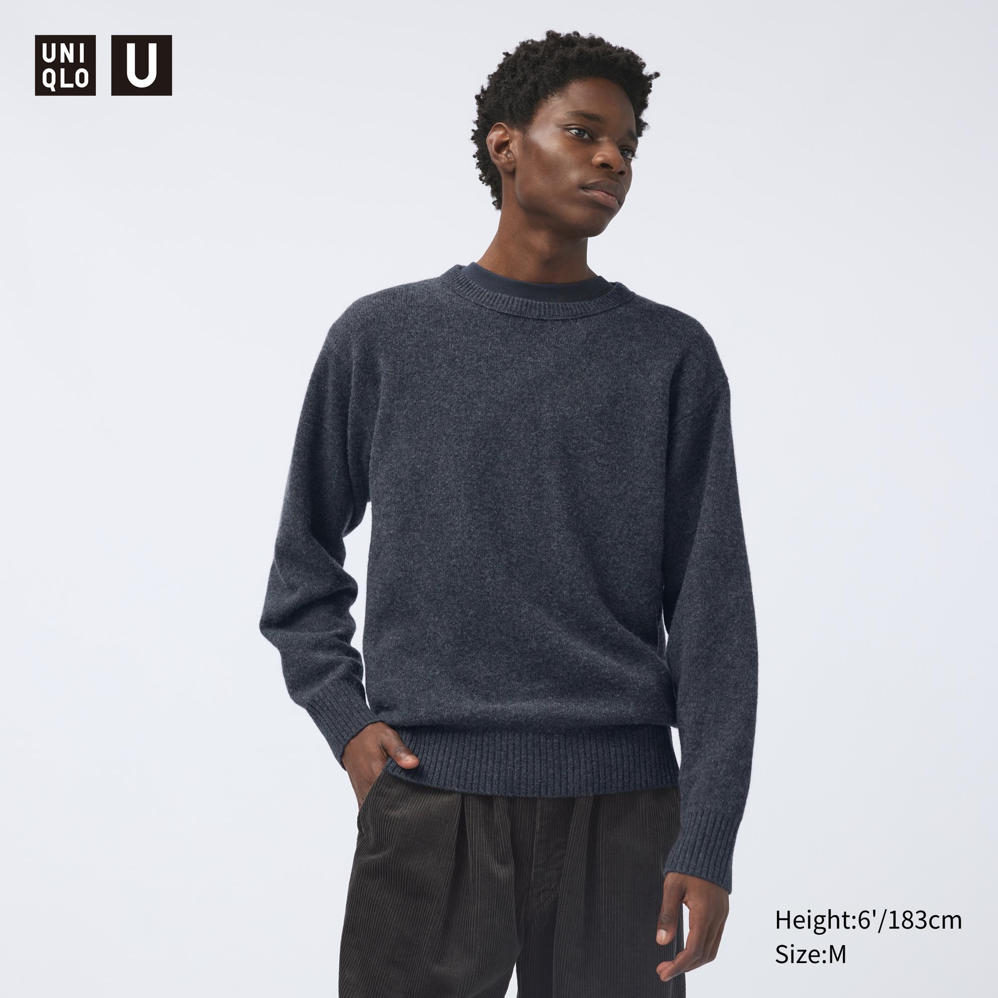 BICOLOUR LAMBSWOOL CREW NECK SWEATER