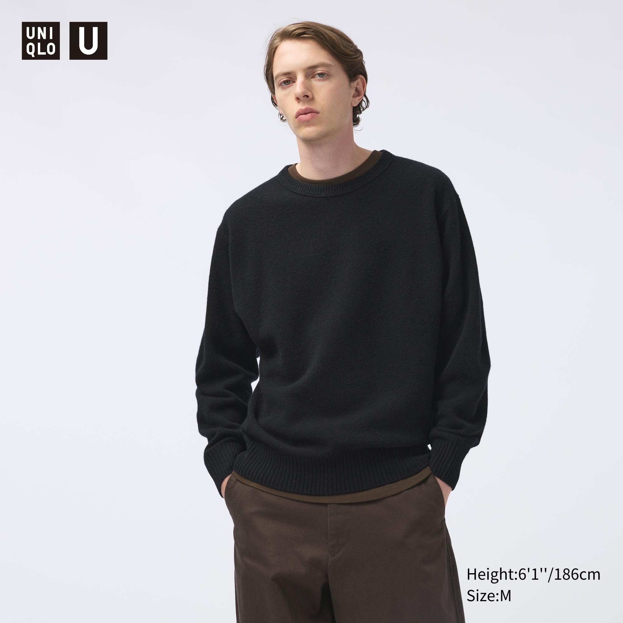 BICOLOUR LAMBSWOOL CREW NECK SWEATER