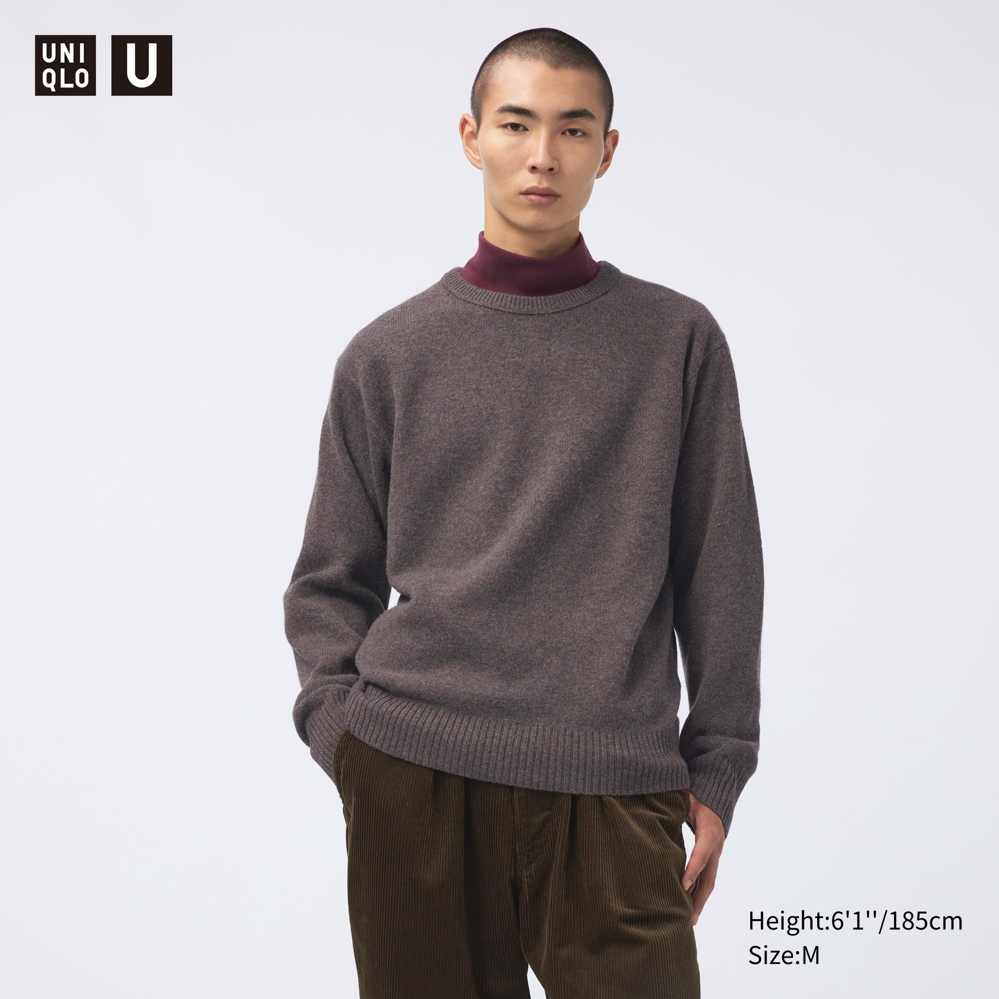 BICOLOUR LAMBSWOOL CREW NECK SWEATER