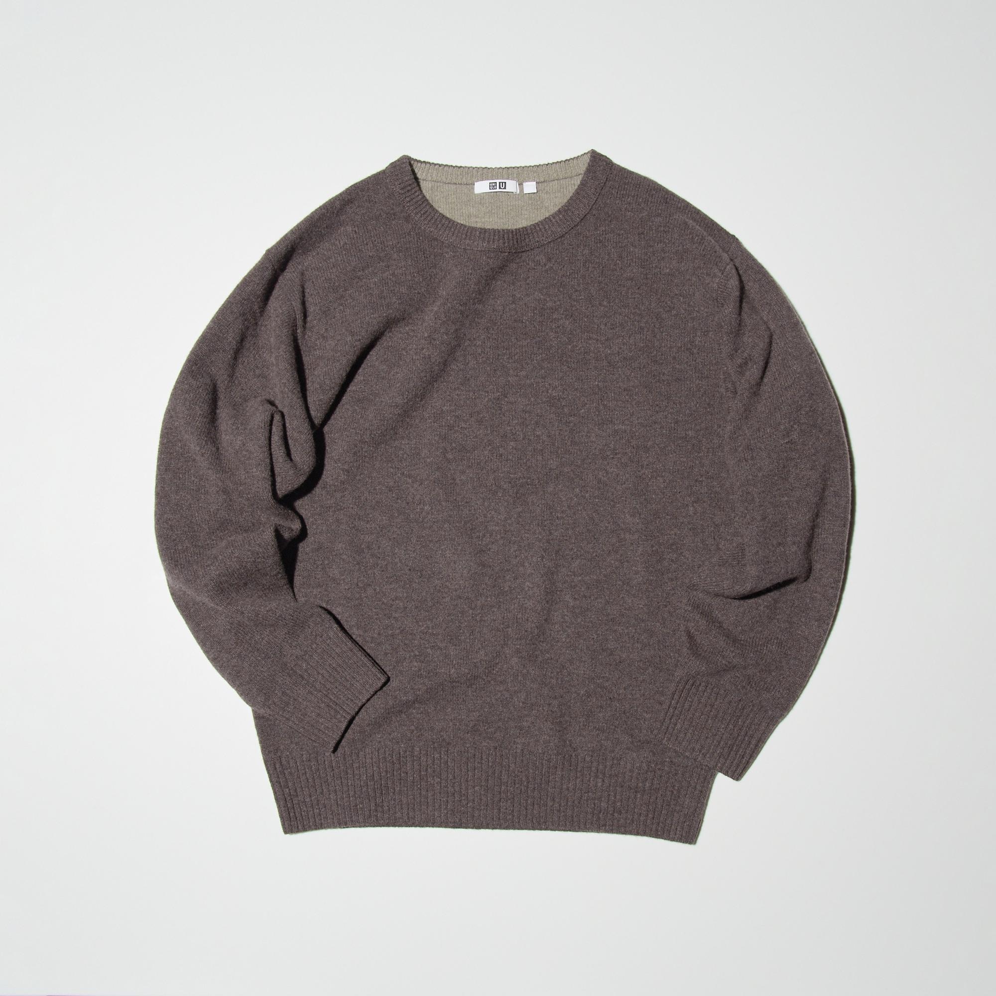 BICOLOUR LAMBSWOOL CREW NECK SWEATER