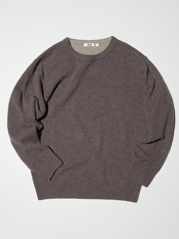 BICOLOUR LAMBSWOOL CREW NECK SWEATER