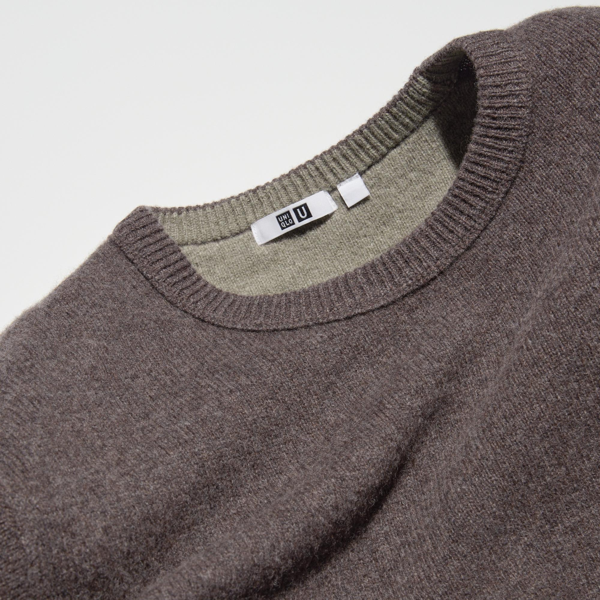 BICOLOUR LAMBSWOOL CREW NECK SWEATER