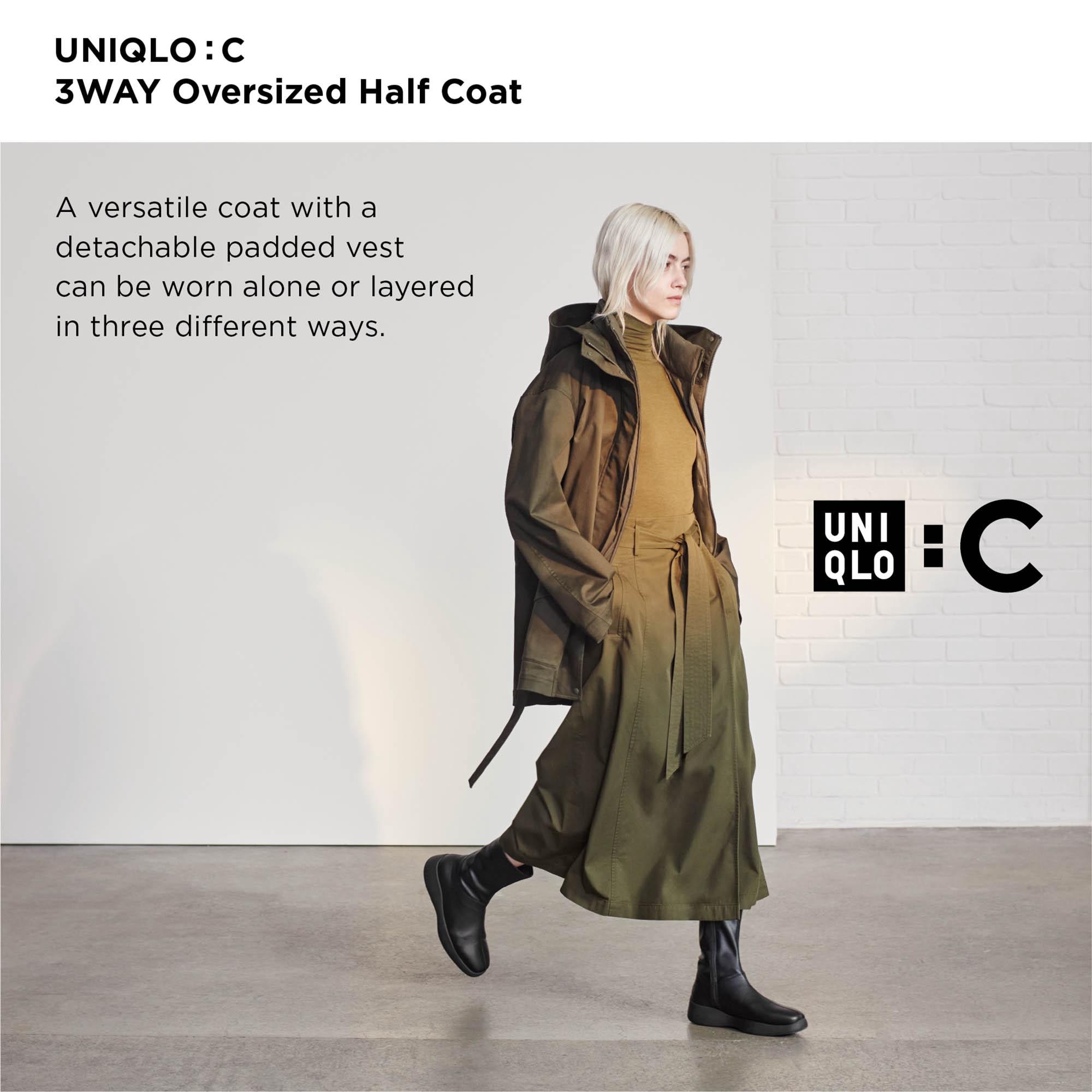 3WAY OVERSIZED HALF COAT