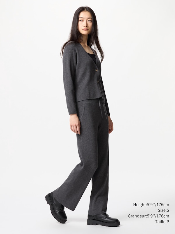 WASHABLE KNIT RIBBED CARDIGAN
