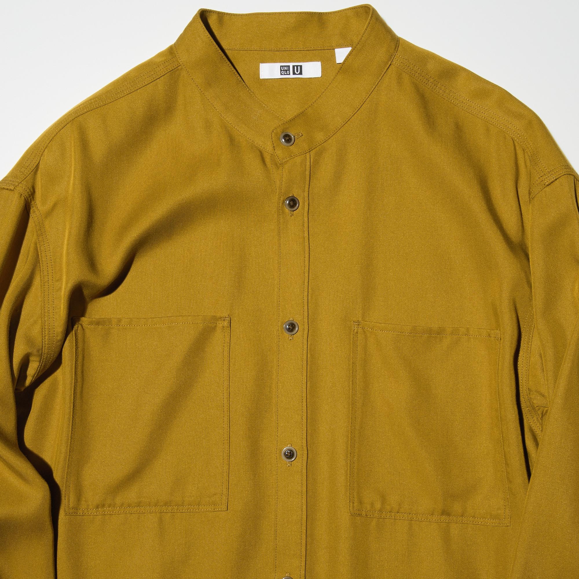 BAND COLLAR RELAXED SHIRT